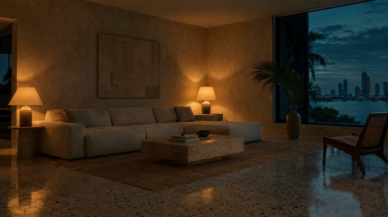 Living room, evening